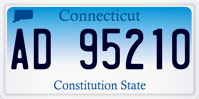 CT license plate AD95210