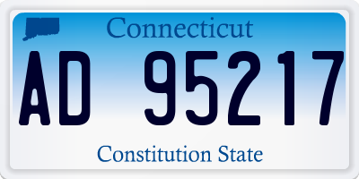 CT license plate AD95217