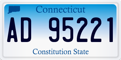 CT license plate AD95221