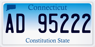 CT license plate AD95222