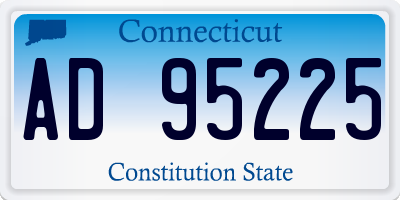 CT license plate AD95225