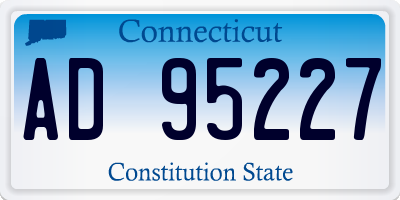 CT license plate AD95227