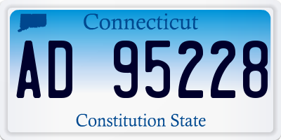 CT license plate AD95228