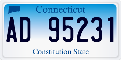CT license plate AD95231