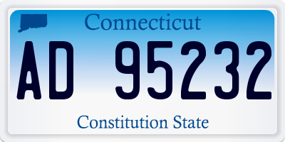 CT license plate AD95232