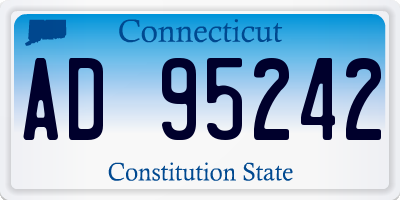 CT license plate AD95242