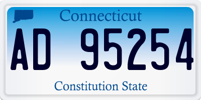 CT license plate AD95254