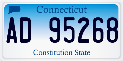 CT license plate AD95268