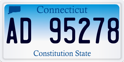 CT license plate AD95278