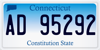 CT license plate AD95292