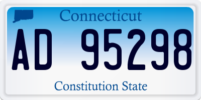 CT license plate AD95298