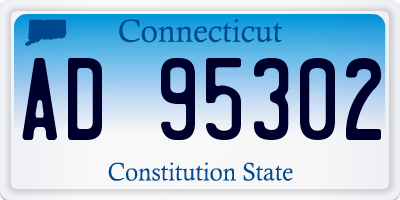 CT license plate AD95302