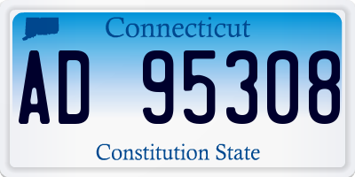 CT license plate AD95308
