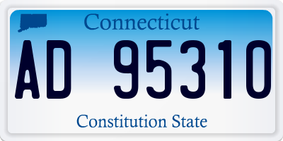 CT license plate AD95310