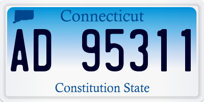 CT license plate AD95311