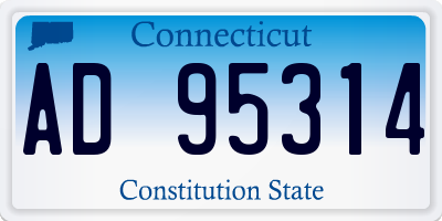 CT license plate AD95314