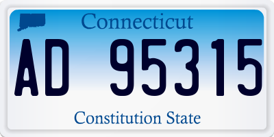 CT license plate AD95315