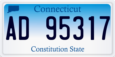 CT license plate AD95317