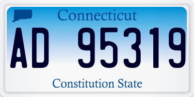 CT license plate AD95319