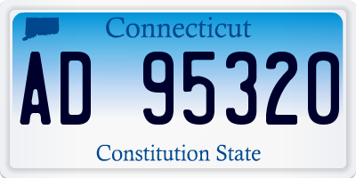 CT license plate AD95320