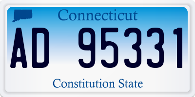 CT license plate AD95331