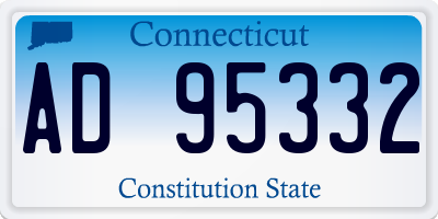 CT license plate AD95332