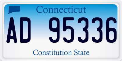 CT license plate AD95336
