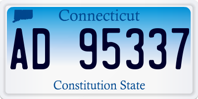 CT license plate AD95337