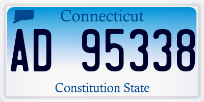 CT license plate AD95338