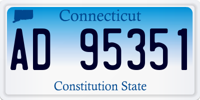 CT license plate AD95351