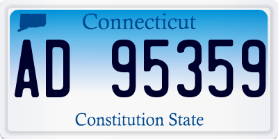 CT license plate AD95359