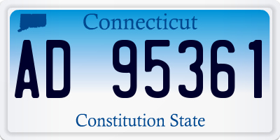 CT license plate AD95361