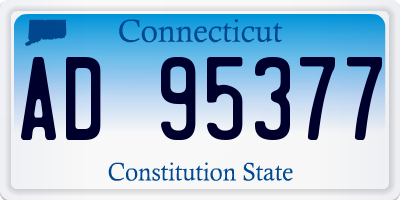 CT license plate AD95377