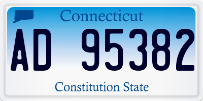 CT license plate AD95382