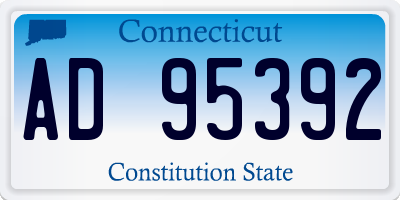CT license plate AD95392