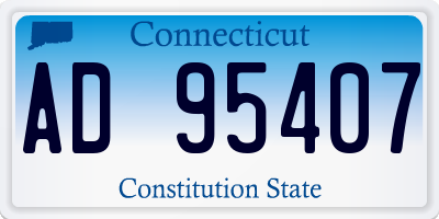 CT license plate AD95407
