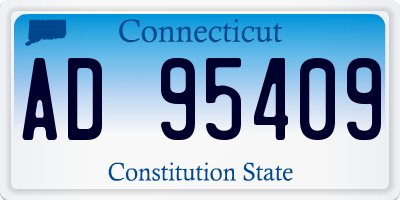 CT license plate AD95409