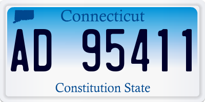 CT license plate AD95411