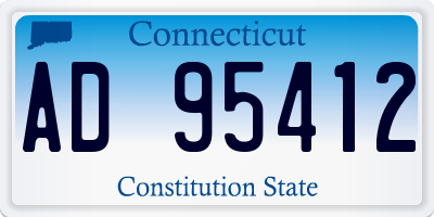 CT license plate AD95412