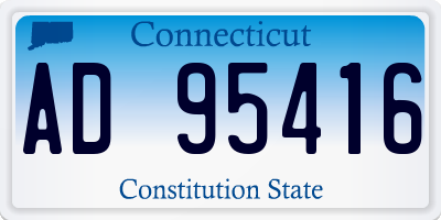 CT license plate AD95416