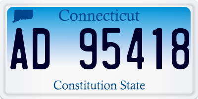 CT license plate AD95418