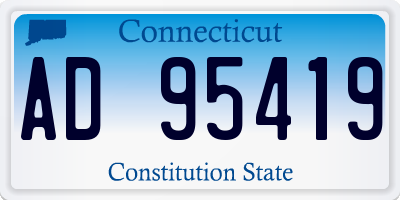 CT license plate AD95419