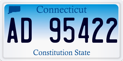 CT license plate AD95422