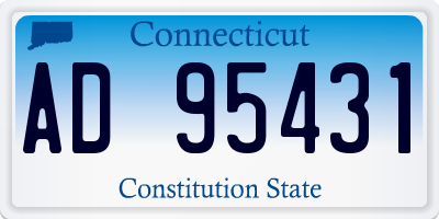 CT license plate AD95431