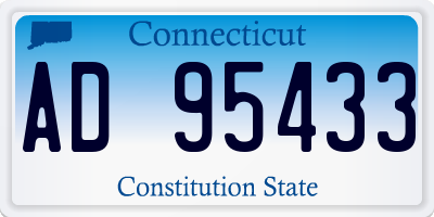 CT license plate AD95433