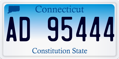 CT license plate AD95444