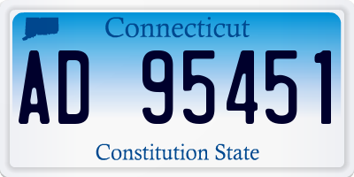 CT license plate AD95451