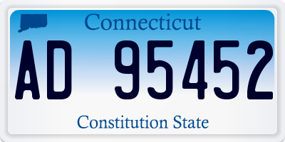 CT license plate AD95452