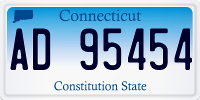 CT license plate AD95454