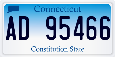 CT license plate AD95466